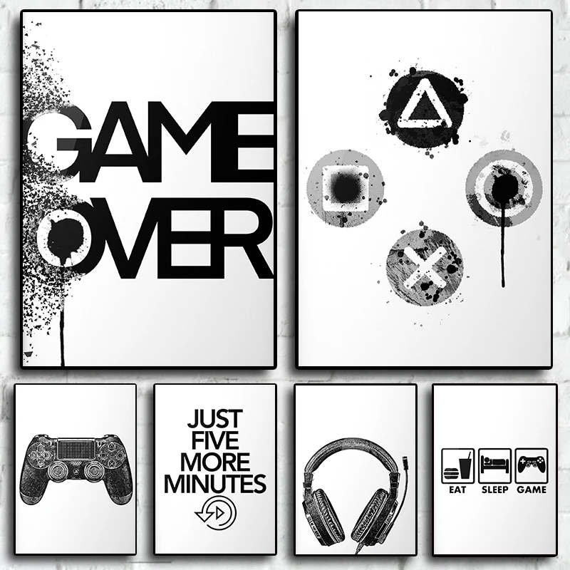 Classics Games Letters Gamepad Nordic Art Home Wall Decor Pictures For Gaming Room Living Canvas Painting Print Posters Gift
Classics Games Letters Gamepad Nordic Art Home Wall Decor Pictures For Gaming Room Living Canvas Painting Print Posters Gift
