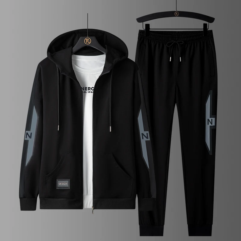 Suit Thin Jacket Suit Men's Trousers Loose Cardigan Stitching Casual Trend Hooded Sweater Sports Suit Male Large Size L-8XL
Suit Thin Jacket Suit Men's Trousers Loose Cardigan Stitching Casual Trend Hooded Sweater Sports Suit Male Large Size L-8XL