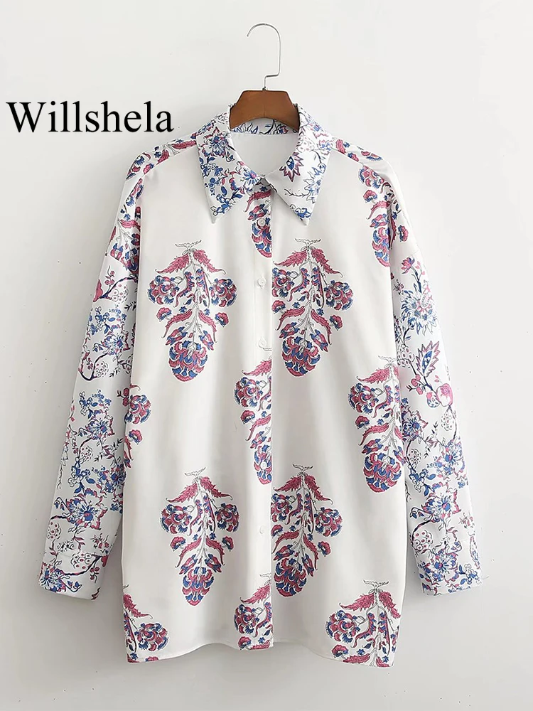 Willshela Women Fashion Printed Single Breasted Blouse Vintage Lapel Neck Long Sleeves Female Chic Lady Shirts
Willshela Women Fashion Printed Single Breasted Blouse Vintage Lapel Neck Long Sleeves Female Chic Lady Shirts