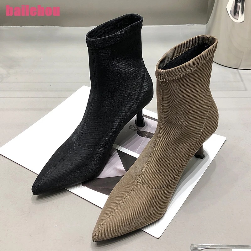 Stretch Ankle Boots For Women 2023 Autumn Spring Pointed Toe Denim Modern Ladies Pumps Short Boots Fashion Female Heels Shoes
Stretch Ankle Boots For Women 2023 Autumn Spring Pointed Toe Denim Modern Ladies Pumps Short Boots Fashion Female Heels Shoes