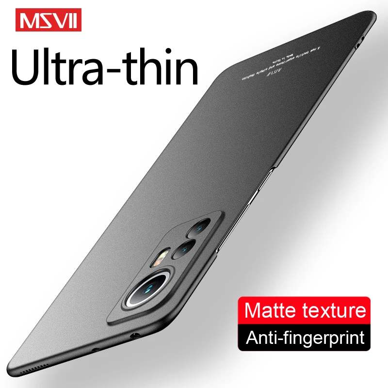 Ультратонкий матовый чехол MSVII из поликарбоната для Xiaomi Mi 12 12X 12S 11 10 8 9 9T 10T 11T 12T Pro