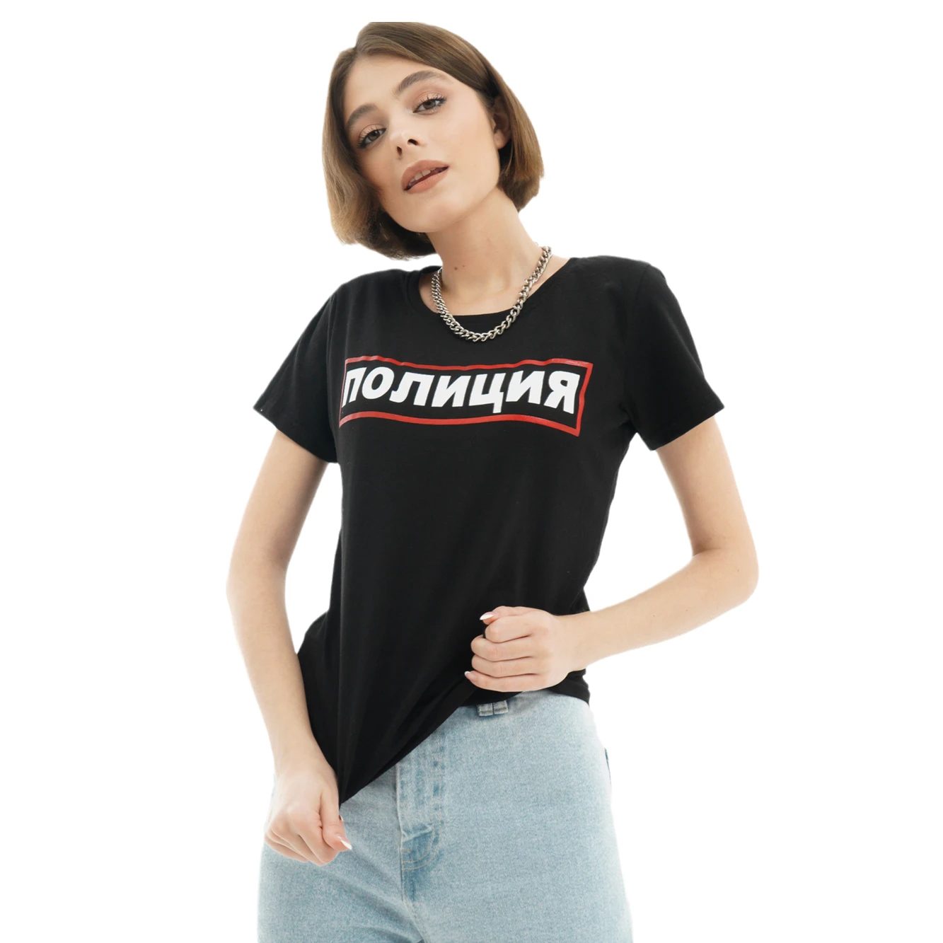 Girl's T-Shirt With The Inscription Police Cotton Blend Summer Soft Women's Boutique Shirt Black Cool Casual Clothes Tee
Girl's T-Shirt With The Inscription Police Cotton Blend Summer Soft Women's Boutique Shirt Black Cool Casual Clothes Tee