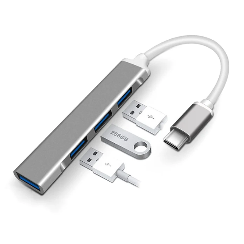 USB Splitter 4 Port USB 3.0 Hub Expander USB Adapter Station USB Hub 4 Ports Ultra Slim Data Type C Hub for Laptop Computer
USB Splitter 4 Port USB 3.0 Hub Expander USB Adapter Station USB Hub 4 Ports Ultra Slim Data Type C Hub for Laptop Computer