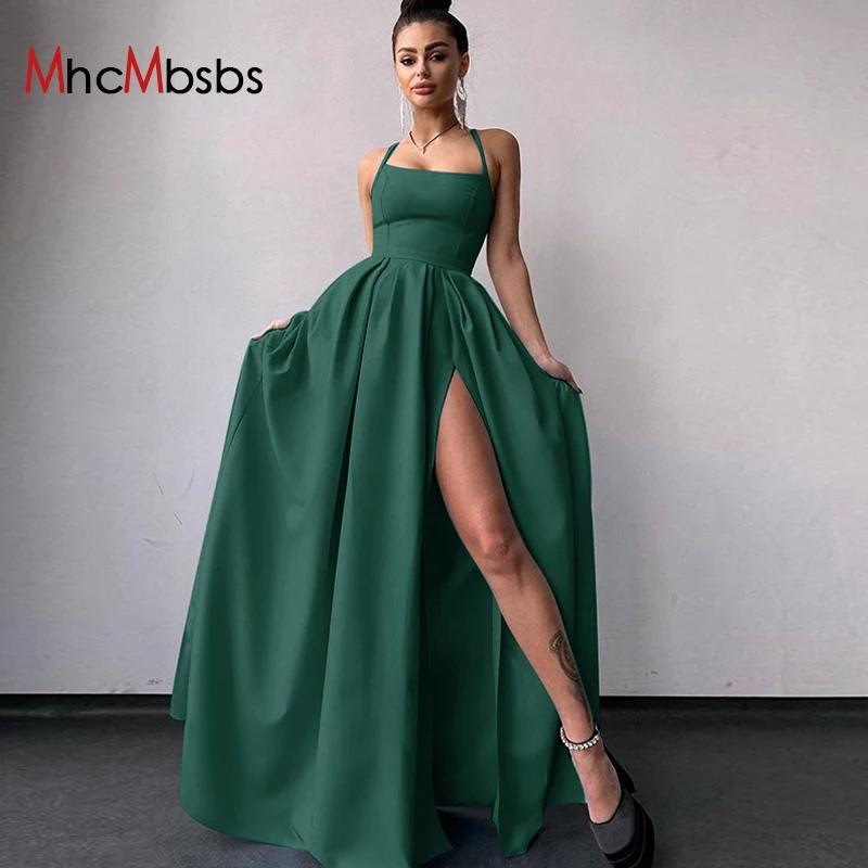Sexy Spaghetti Strap Backless Corset Maxi Dress Women Sleeveless High Slit Casual Evening Robe 2023 Summer Night Prom Clothes
Sexy Spaghetti Strap Backless Corset Maxi Dress Women Sleeveless High Slit Casual Evening Robe 2023 Summer Night Prom Clothes