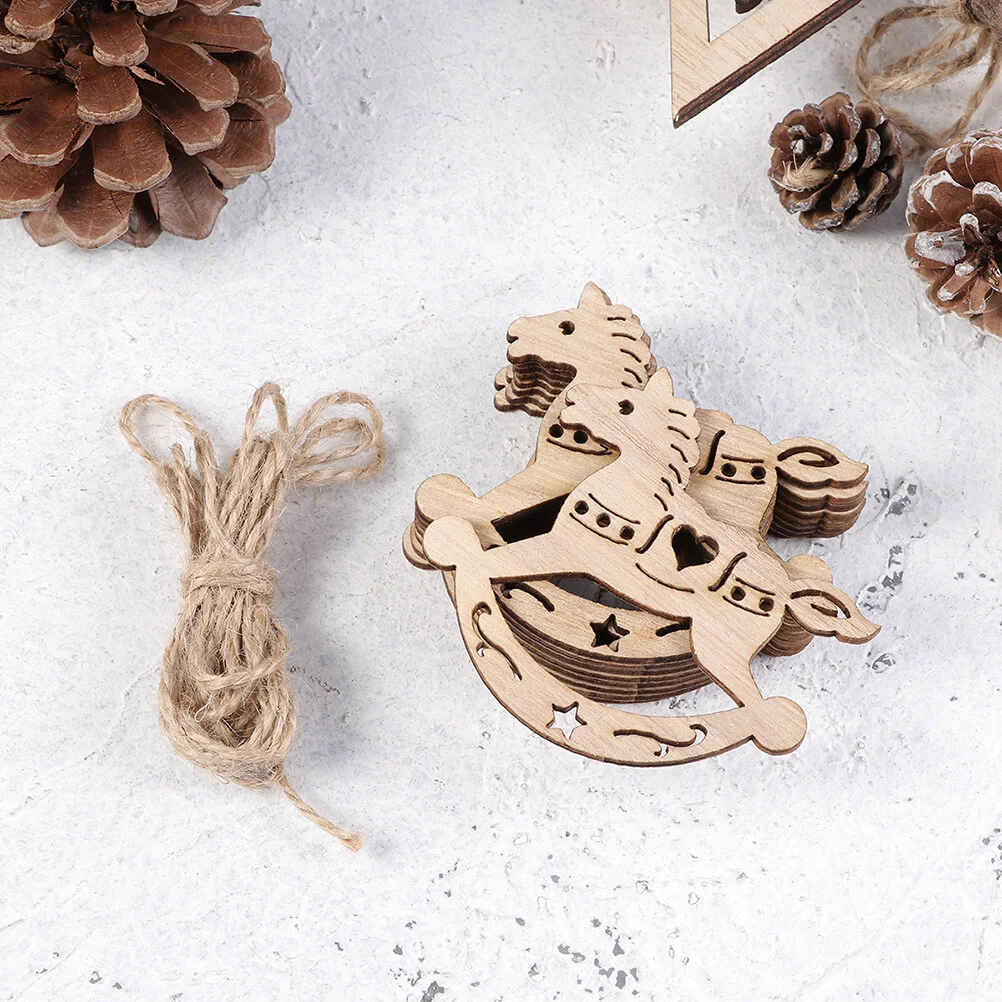 20pcs Christmas Wooden Cutout Ornament Tree Hanging Tags Rocking Horse Shaped Wood Embellishment Holiday Party Goodie Bag
20pcs Christmas Wooden Cutout Ornament Tree Hanging Tags Rocking Horse Shaped Wood Embellishment Holiday Party Goodie Bag