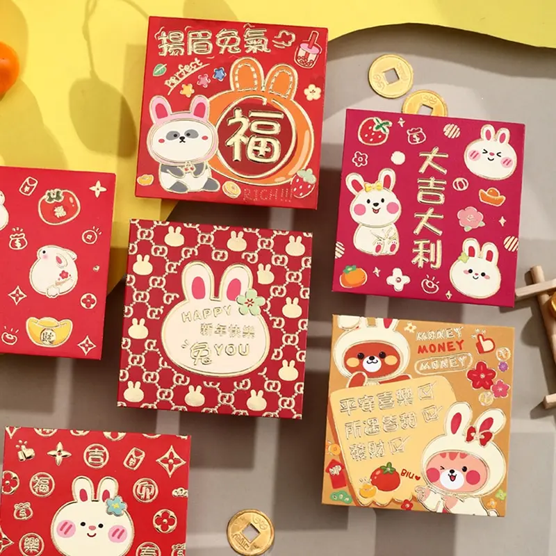 6pcs Chinese New Year 2023 Rabbit Red Envelopes New Year Red Packet Spring Festival Money Pouch Hongbao Red Gift Envelope
6pcs Chinese New Year 2023 Rabbit Red Envelopes New Year Red Packet Spring Festival Money Pouch Hongbao Red Gift Envelope