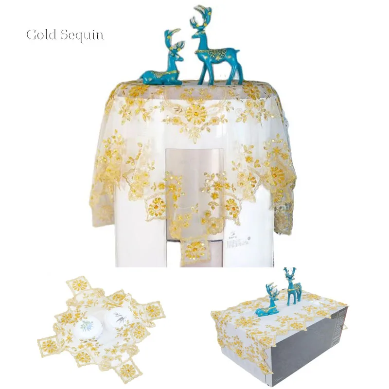 TOP Gold Lace mesh sequin Embroidery table place mat Christmas pad Cloth placemat cup wedding coaster Napkin dish doily kitchen
TOP Gold Lace mesh sequin Embroidery table place mat Christmas pad Cloth placemat cup wedding coaster Napkin dish doily kitchen