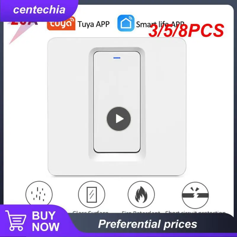 3/5/8PCS Tuya Wifi Light Bulb Wall Switch Timing Smart Boiler Switch Tuya 20a Smart Wall Switch Work With Google Home And Alexa
3/5/8PCS Tuya Wifi Light Bulb Wall Switch Timing Smart Boiler Switch Tuya 20a Smart Wall Switch Work With Google Home And Alexa