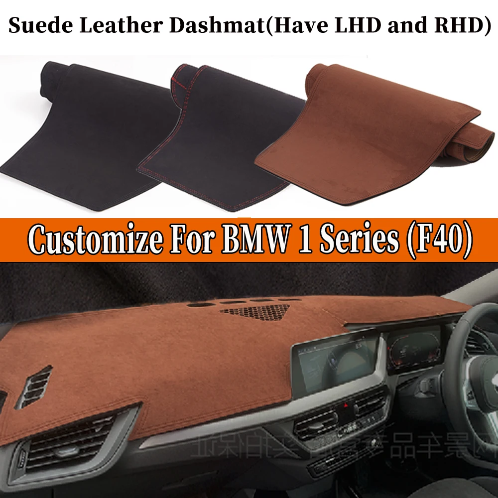 

Accessories Suede Leather Dashmat Dashboard Cover Pad Dash Mat Carpet Car-styling For BMW 1 Series F40 128ti M135I 2020 2021