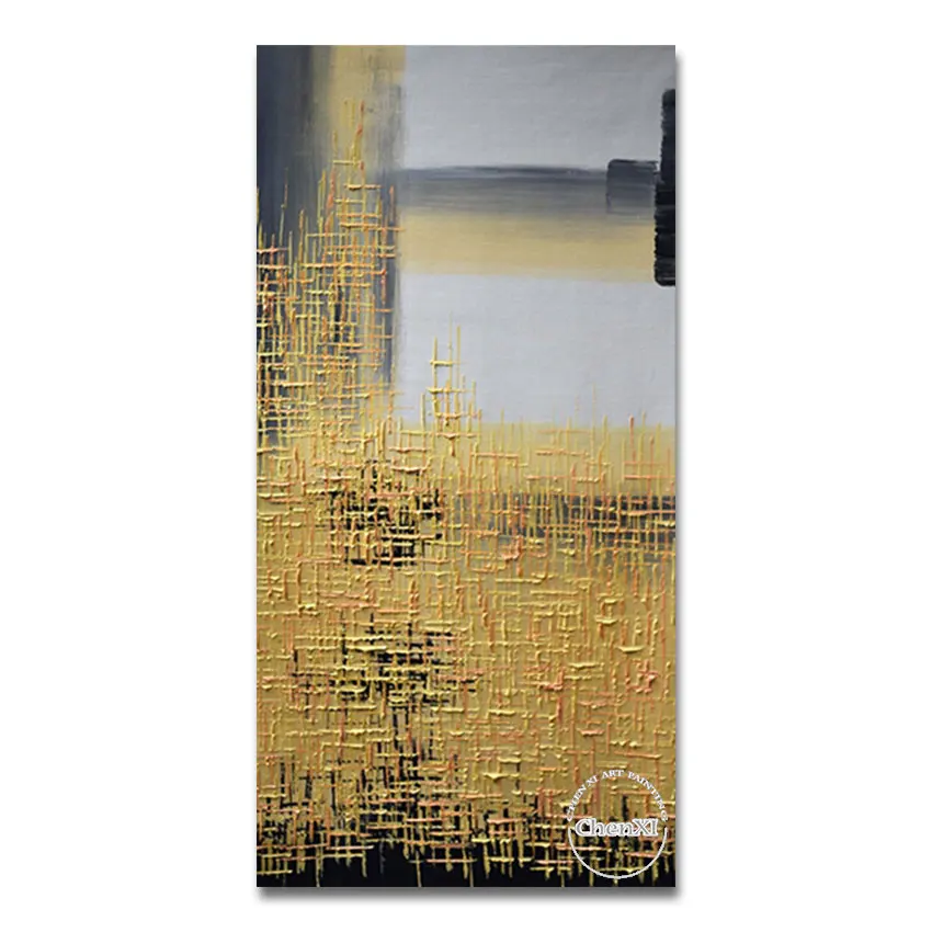 Handpainted Beautiful Yellow Abstract Idea Oil Painting On Canvas Large Contemporary Study Bedroom Decoration Pieces Unframed |