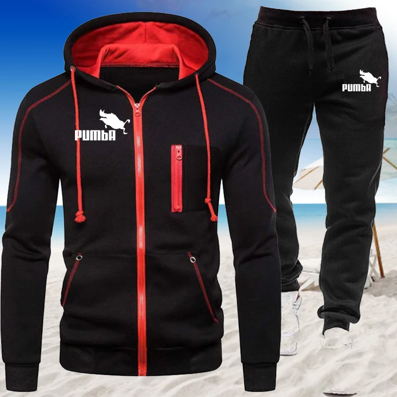 Новая брендовая Мужская Дизайнерская тонкая дышащая толстовка с капюшоном + спортивные дышащие брюки