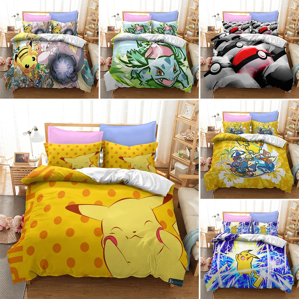 3D Cartoon Anime Print Duvet Cover Cute Pikachu Bedding Set Boys Quilt/Comforter Cover 2/3pcs Twin Queen King Size Bedclothes
3D Cartoon Anime Print Duvet Cover Cute Pikachu Bedding Set Boys Quilt/Comforter Cover 2/3pcs Twin Queen King Size Bedclothes