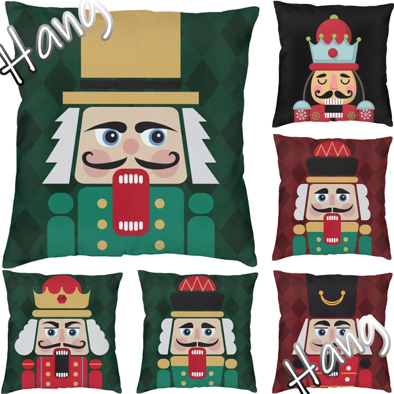 Nutcracker Doll Cushion Cover Cartoon Toy Soldier Christmas Gift Floor Pillow Case For Living Room Pillowcase Home Decoration
Nutcracker Doll Cushion Cover Cartoon Toy Soldier Christmas Gift Floor Pillow Case For Living Room Pillowcase Home Decoration