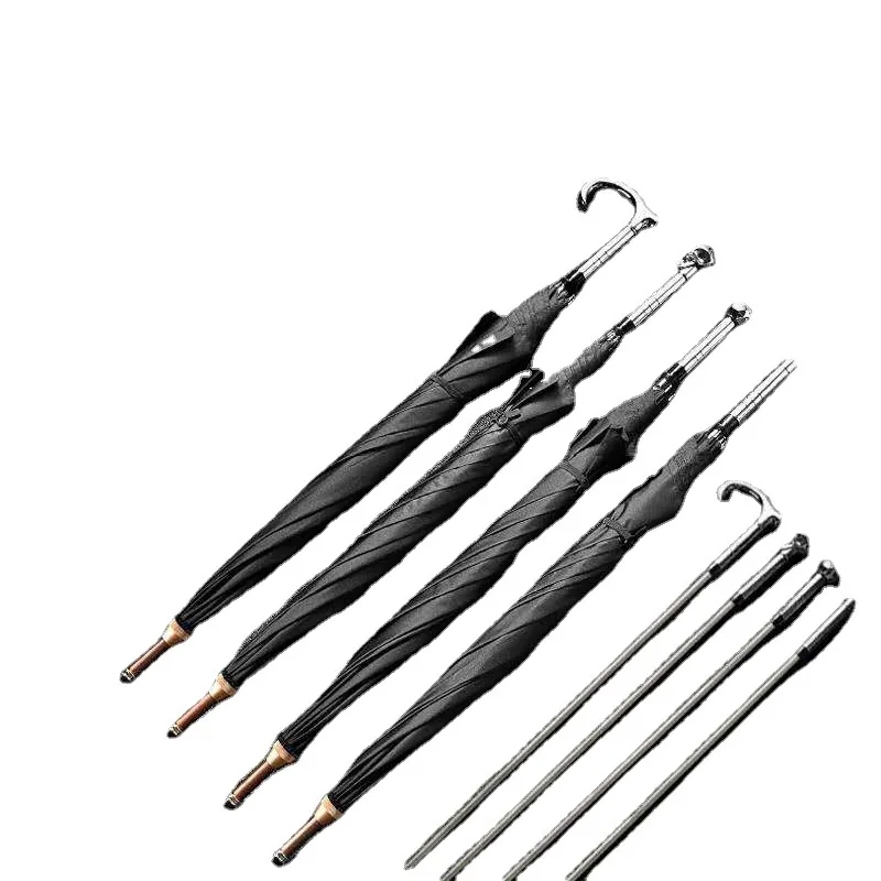 Umbrella Removable Stick Umbrella Self-defense Umbrella with Stick Long Handle Umbrella Men's Noble Umbrella
Umbrella Removable Stick Umbrella Self-defense Umbrella with Stick Long Handle Umbrella Men's Noble Umbrella