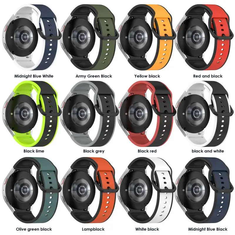 Patch Work Silicone Watch Strap For Samsung Watch 4/5 Watch 5 Band With Adjustable Buckle For Galaxy Watch 4 Strap
Patch Work Silicone Watch Strap For Samsung Watch 4/5 Watch 5 Band With Adjustable Buckle For Galaxy Watch 4 Strap