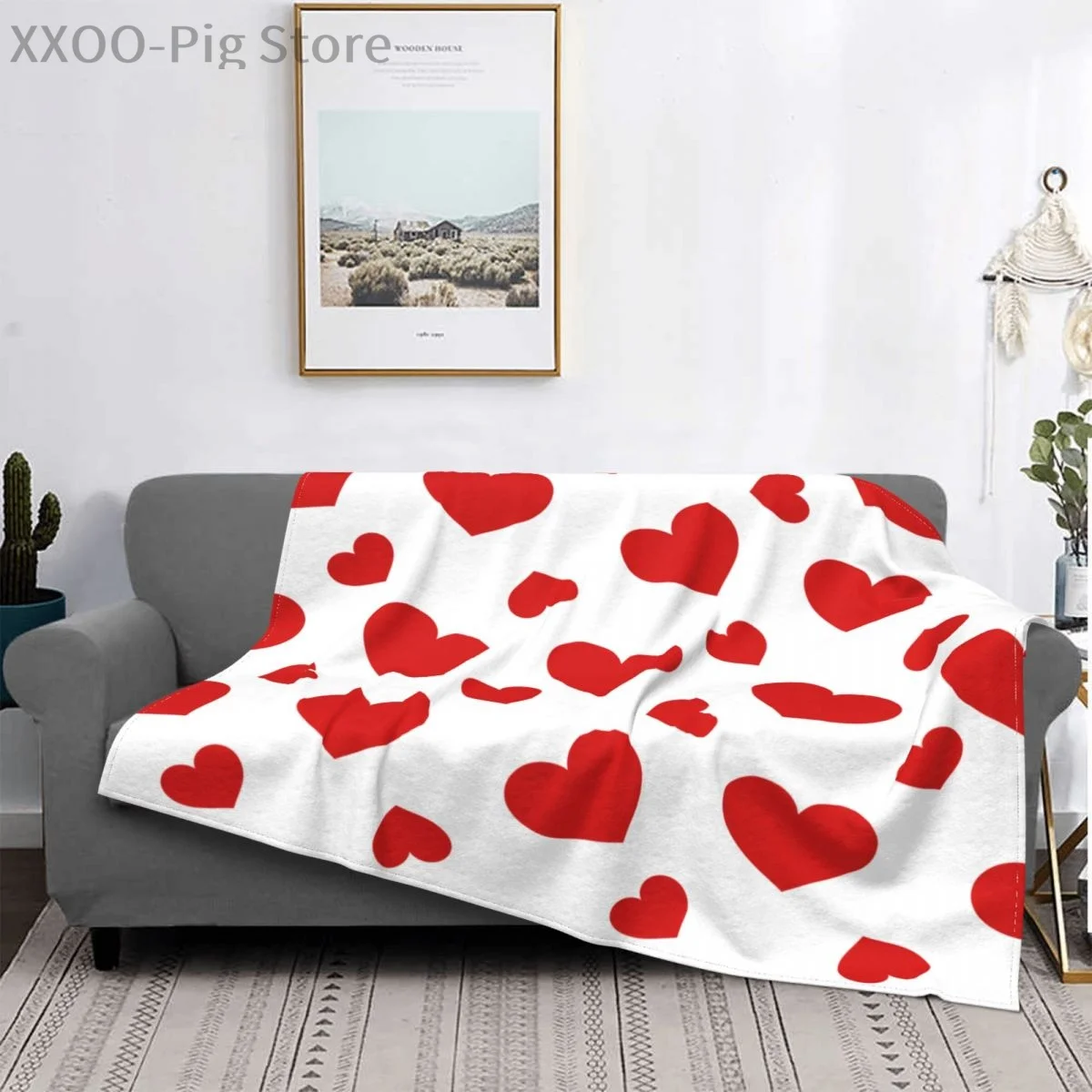 Throw Blanket Valentine's Day Cute Red Love Hearts Decorative Flannel Throw Soft Cozy for Couch Bed Sofa All Season
Throw Blanket Valentine's Day Cute Red Love Hearts Decorative Flannel Throw Soft Cozy for Couch Bed Sofa All Season