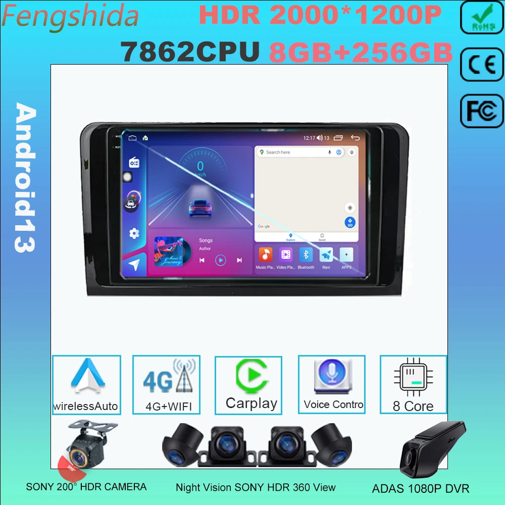 DSP RDS IPS Android 13 для Mercedes ML W164 GL GL320 ML350 ML500 X164 GL350 GL450 2005 - 2012 Автомагнитола мультимедиа 7862CPU DVD
DSP RDS IPS Android 13 для Mercedes ML W164 GL GL320 ML350 ML500 X164 GL350 GL450 2005 - 2012 Автомагнитола мультимедиа 7862CPU DVD