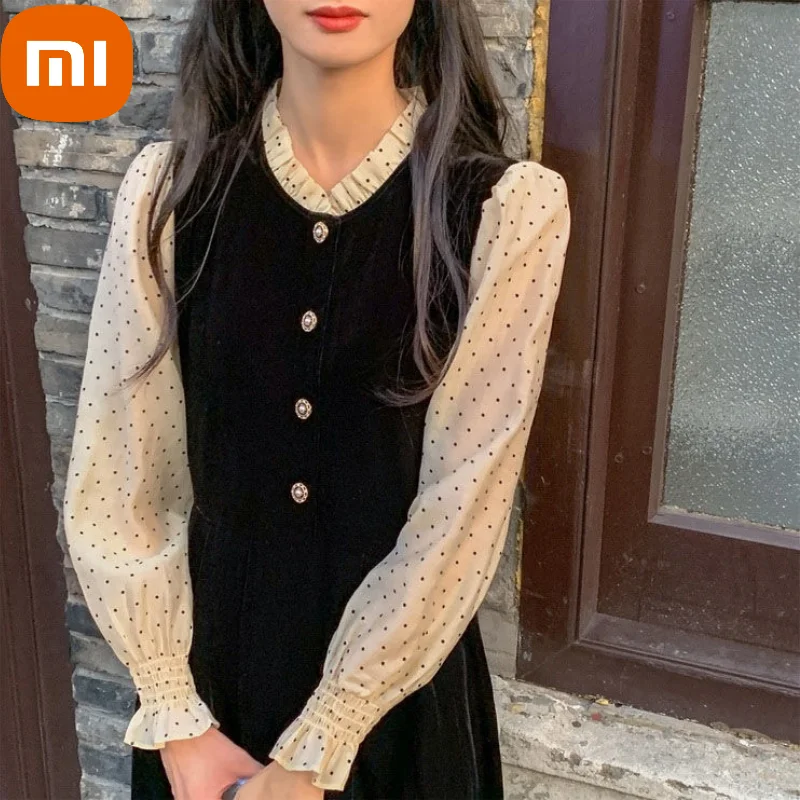 Xiaomi Winter French Vintage Dress Women Hepburn Patchwork Elegant Party Midi Dress Female Korean Retro Designer Slim Dress
Xiaomi Winter French Vintage Dress Women Hepburn Patchwork Elegant Party Midi Dress Female Korean Retro Designer Slim Dress