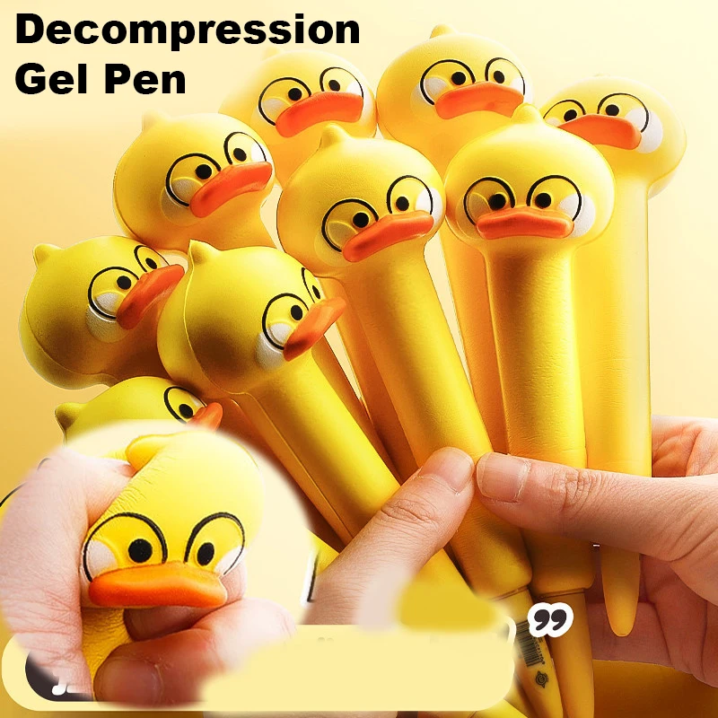 Decompression Yellow Duck Gel Pen 0.5mm Black Ink Kawaii Pens Gel Ink BallPoint Cute Pen School Supplies Gift Student Stationery
Decompression Yellow Duck Gel Pen 0.5mm Black Ink Kawaii Pens Gel Ink BallPoint Cute Pen School Supplies Gift Student Stationery