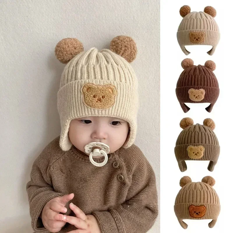 Winter Baby Beanie Cap Cartoon Bear Ear Protection Knitted Hat for Toddler Boys Girls Cute Korean Warm Kids Crochet Hats Gorros
Winter Baby Beanie Cap Cartoon Bear Ear Protection Knitted Hat for Toddler Boys Girls Cute Korean Warm Kids Crochet Hats Gorros