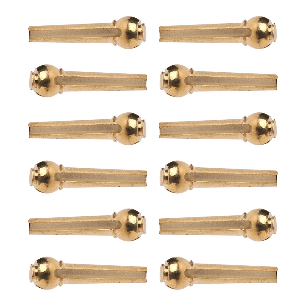 12pcs Folk Guitar Bridge Pin Pegs Brass Guitar String Pin Guitar Part Accessories
12pcs Folk Guitar Bridge Pin Pegs Brass Guitar String Pin Guitar Part Accessories