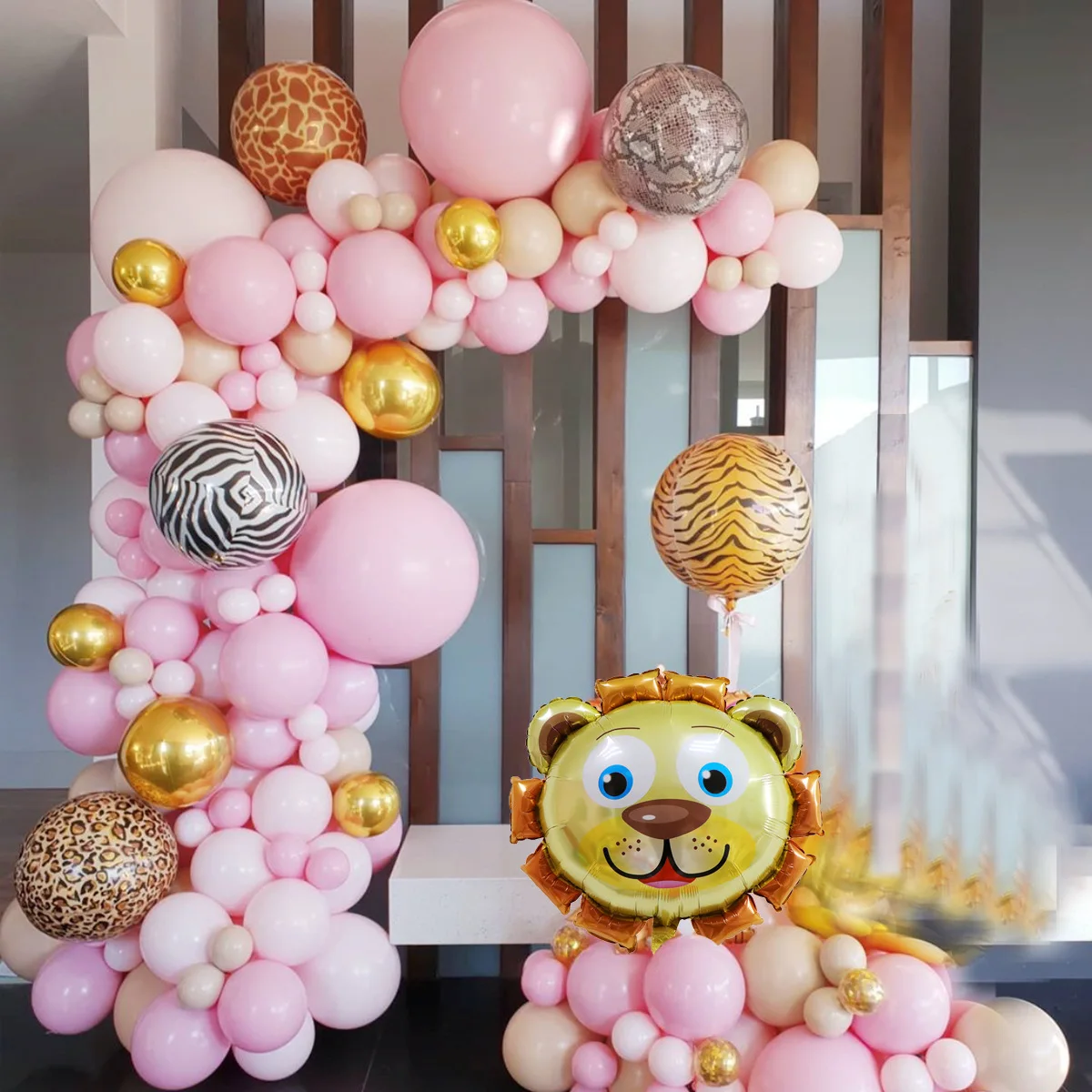 CHEEREVEAL Pink Jungle Balloon Set Party Decoration Lion Balloon Set for Wedding Engagement Ceremony Birthday Party Supplies
CHEEREVEAL Pink Jungle Balloon Set Party Decoration Lion Balloon Set for Wedding Engagement Ceremony Birthday Party Supplies