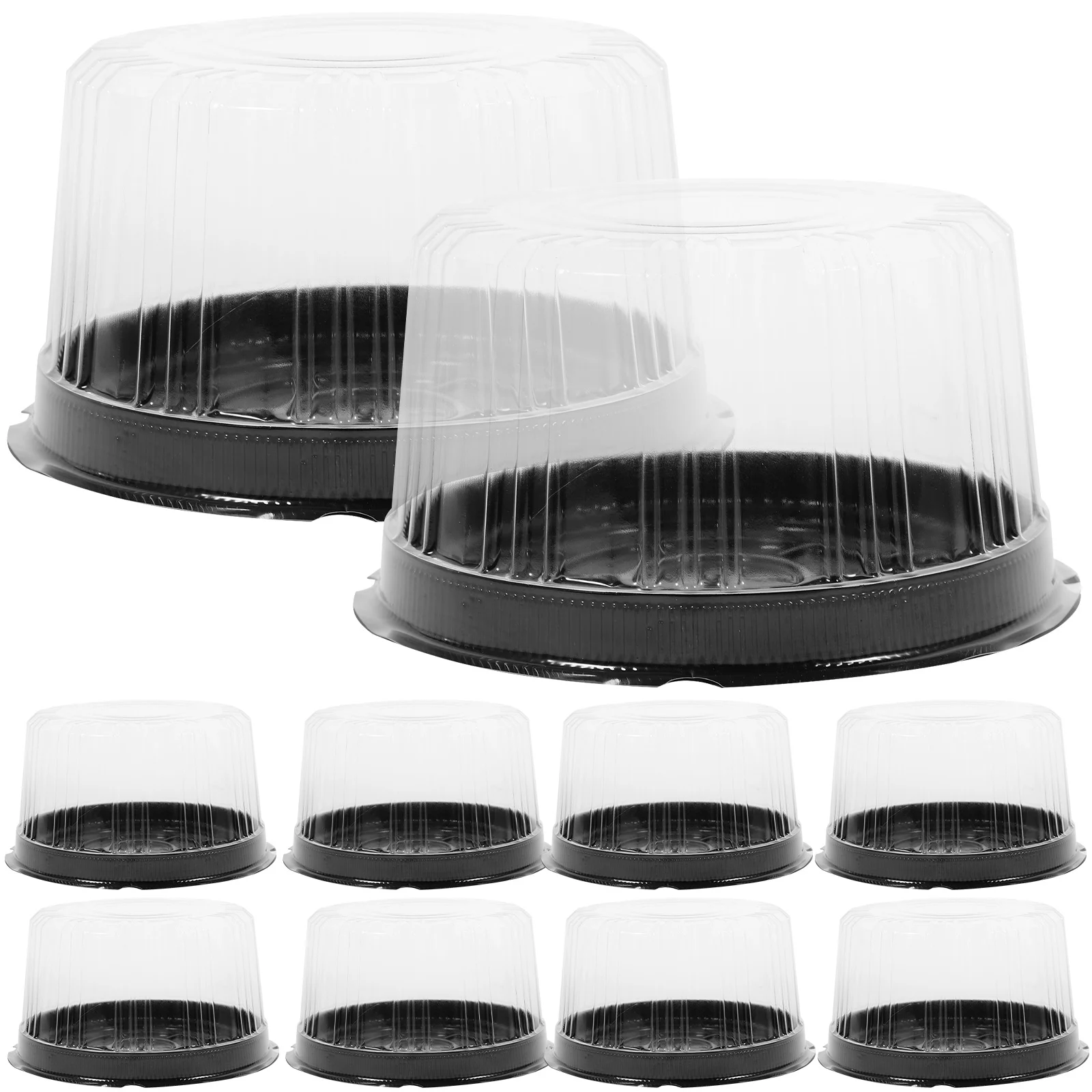 

Cake Carrier Box Containers Boxes Container Plastic Lids Round Dome Holder Clear Mini Carriers Disposable Cupcake Transport