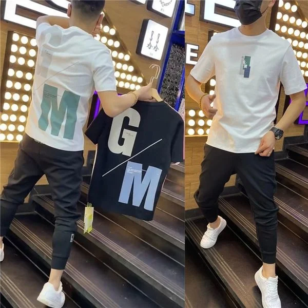 T-shirt Men's Summer New Letter Printing Versatile Top Short Sleeve Loose Round Neck Pullover Bottom Top Trendy Half Sleeve
T-shirt Men's Summer New Letter Printing Versatile Top Short Sleeve Loose Round Neck Pullover Bottom Top Trendy Half Sleeve