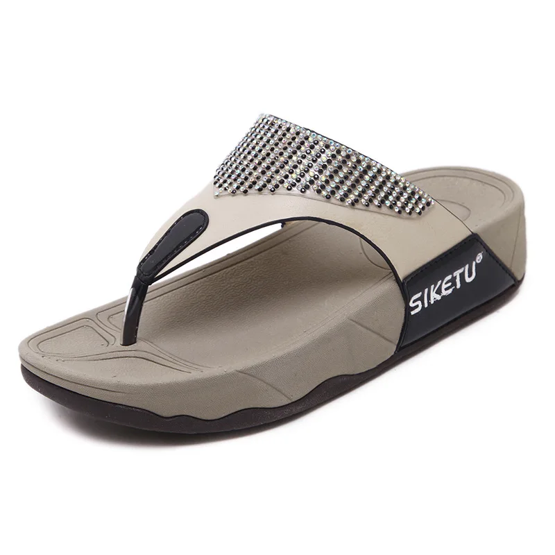 Women Slippers Woman Sandals Ladies Shoes Leisure Time Sandy Beach Rhinestone Thick Heel Slope Heel Flip Flops Wholesale Flat
Women Slippers Woman Sandals Ladies Shoes Leisure Time Sandy Beach Rhinestone Thick Heel Slope Heel Flip Flops Wholesale Flat