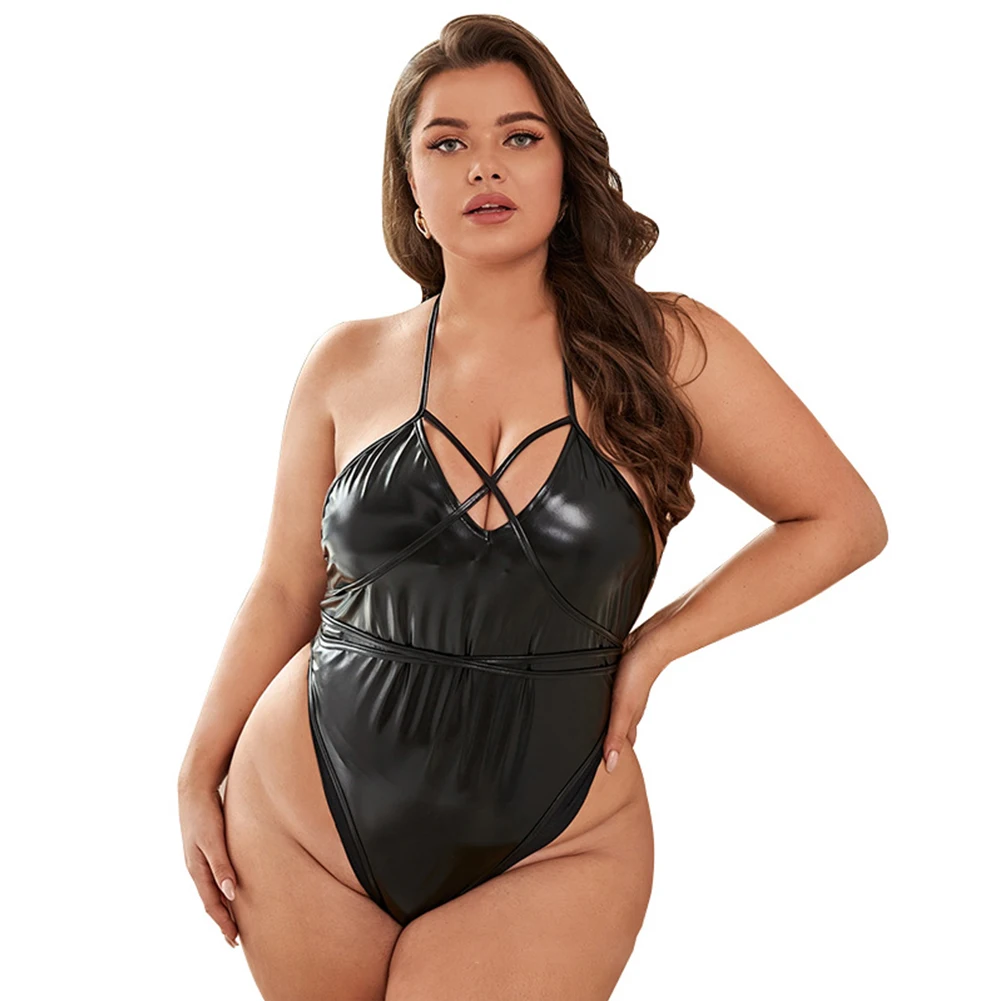 Brand New Plus Size Women Sexy Bodysuit Patent Leather Backless Sling Tight Lingerie Soft And Comfortable
Brand New Plus Size Women Sexy Bodysuit Patent Leather Backless Sling Tight Lingerie Soft And Comfortable