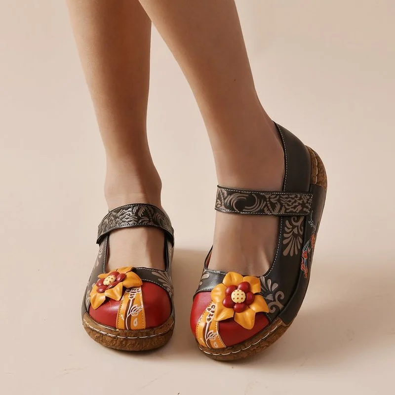 2022 Casual Vintage Flats Designer Women's Printed Leather Boho Summer Beach Shoes Vintage Flowers Halter Slip-On Flats Zapatos 
2022 Casual Vintage Flats Designer Women's Printed Leather Boho Summer Beach Shoes Vintage Flowers Halter Slip-On Flats Zapatos