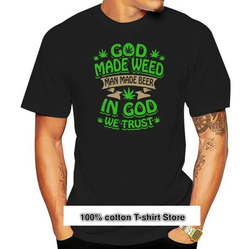 Camiseta de hombre para mujer, camisa hecha de Бог, hierba, hombre, cerveza en Бог, We Trust
Camiseta de hombre para mujer, camisa hecha de Бог, hierba, hombre, cerveza en Бог, We Trust