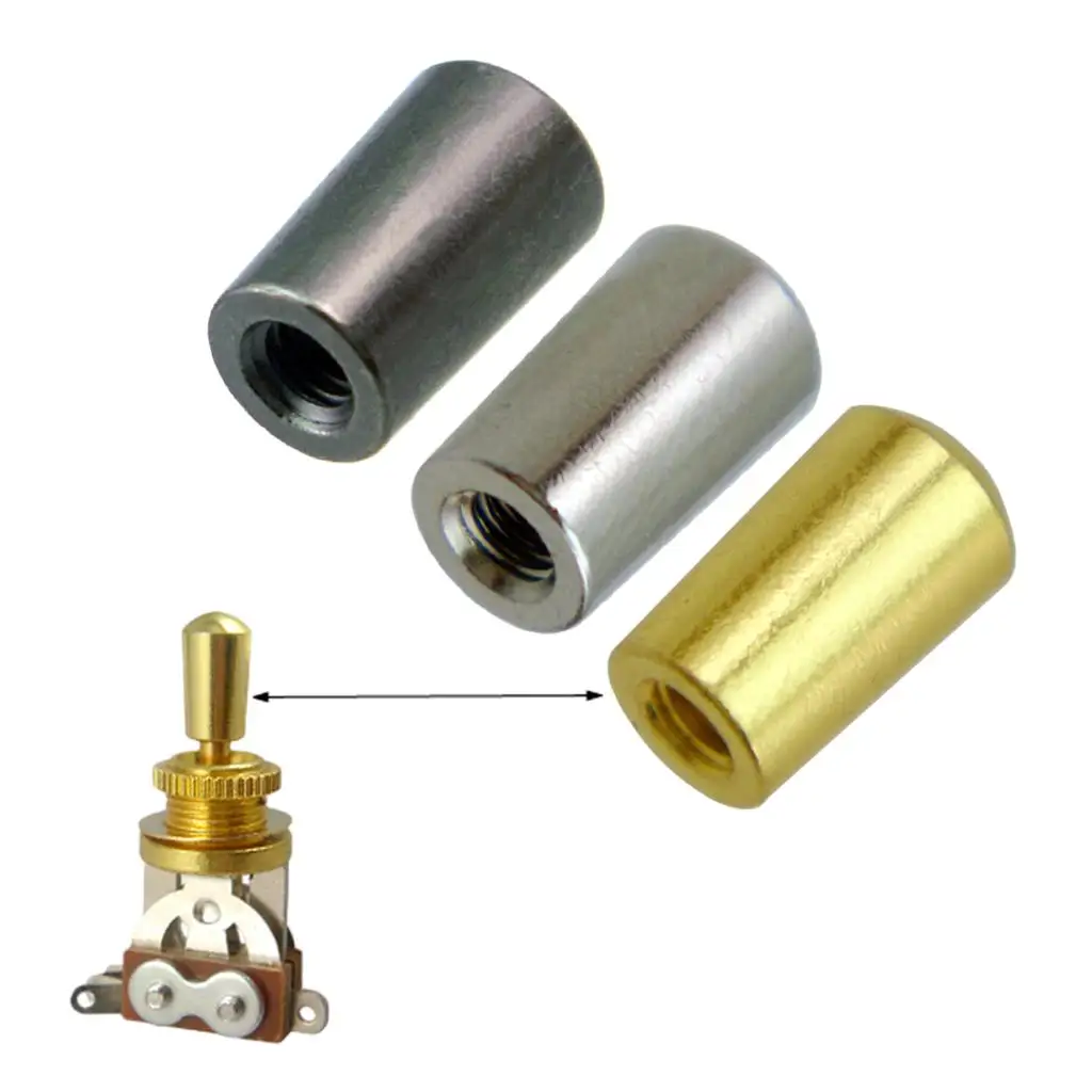 Tooyful 3Pcs Internal Thread 3.5mm Brass 3 Way Toggle Switch Knobs Tip Buttons for Electric Guitar Parts Replacements
Tooyful 3Pcs Internal Thread 3.5mm Brass 3 Way Toggle Switch Knobs Tip Buttons for Electric Guitar Parts Replacements