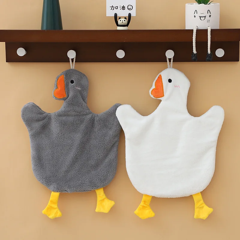 Coral Fleece Goose Animal Hanging Towel Bathroom Rag Kitchen Towels Hand Dryer Towel Soft Absorbent Grey White Home Decoration
Coral Fleece Goose Animal Hanging Towel Bathroom Rag Kitchen Towels Hand Dryer Towel Soft Absorbent Grey White Home Decoration