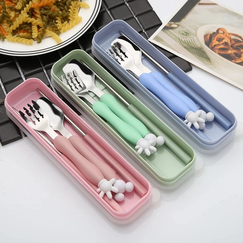 3Pcs Spoon Tableware Set for Children Stainless Steel Lovely Mouse Fork Chopsticks Teaspoon Cutlery Kids Cutlery Set With Box
3Pcs Spoon Tableware Set for Children Stainless Steel Lovely Mouse Fork Chopsticks Teaspoon Cutlery Kids Cutlery Set With Box
