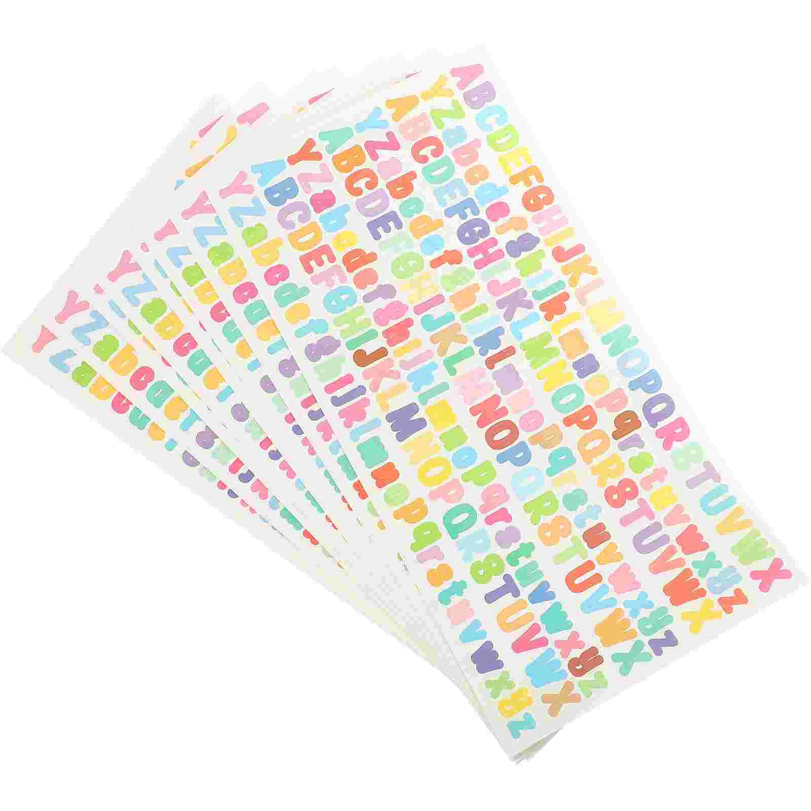10 Sheets Colorful Letter Stickers Journal Supplies Kids DIY Decals Card Alphabet Crafts Notebook Self Adhesive Gift Box
10 Sheets Colorful Letter Stickers Journal Supplies Kids DIY Decals Card Alphabet Crafts Notebook Self Adhesive Gift Box