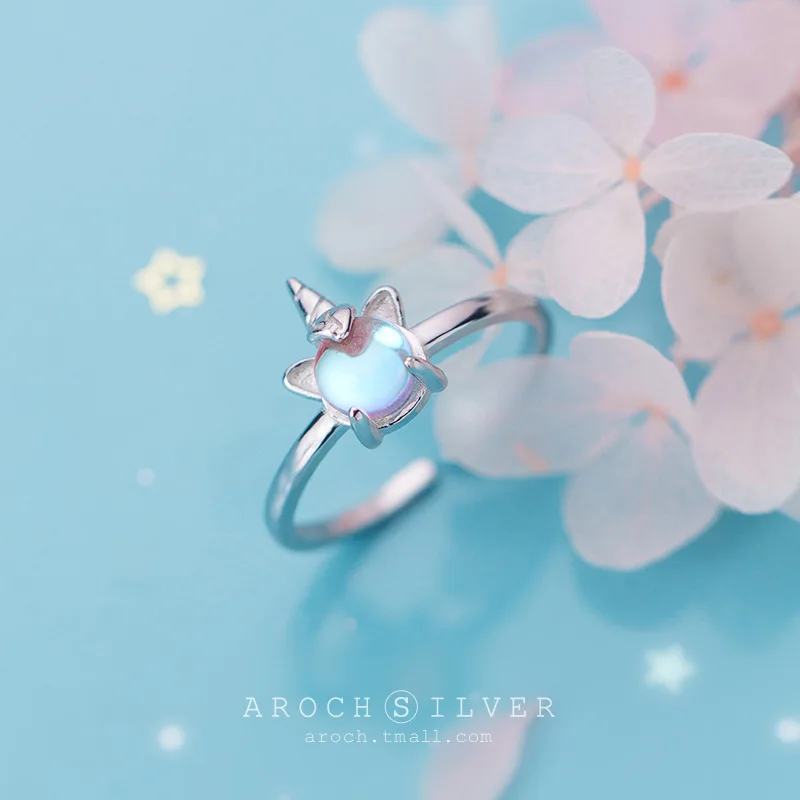 925Silver Ring Female Korean Fashion Sweet Unicorn Ring Rings Cute Open Single Ring
925Silver Ring Female Korean Fashion Sweet Unicorn Ring Rings Cute Open Single Ring