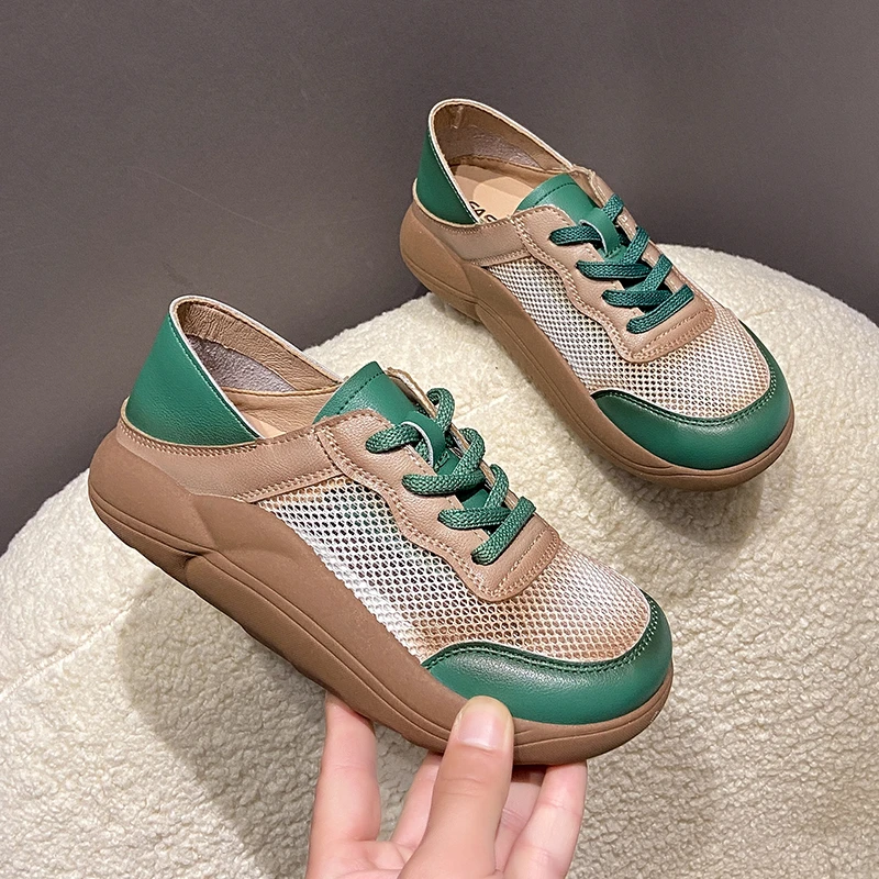 Mesh Breathable Sports Shoes Women's Summer 2022 New Thick Bottom Color Matching Outer Wear Light Student Casual Daddy Shoes PU
Mesh Breathable Sports Shoes Women's Summer 2022 New Thick Bottom Color Matching Outer Wear Light Student Casual Daddy Shoes PU