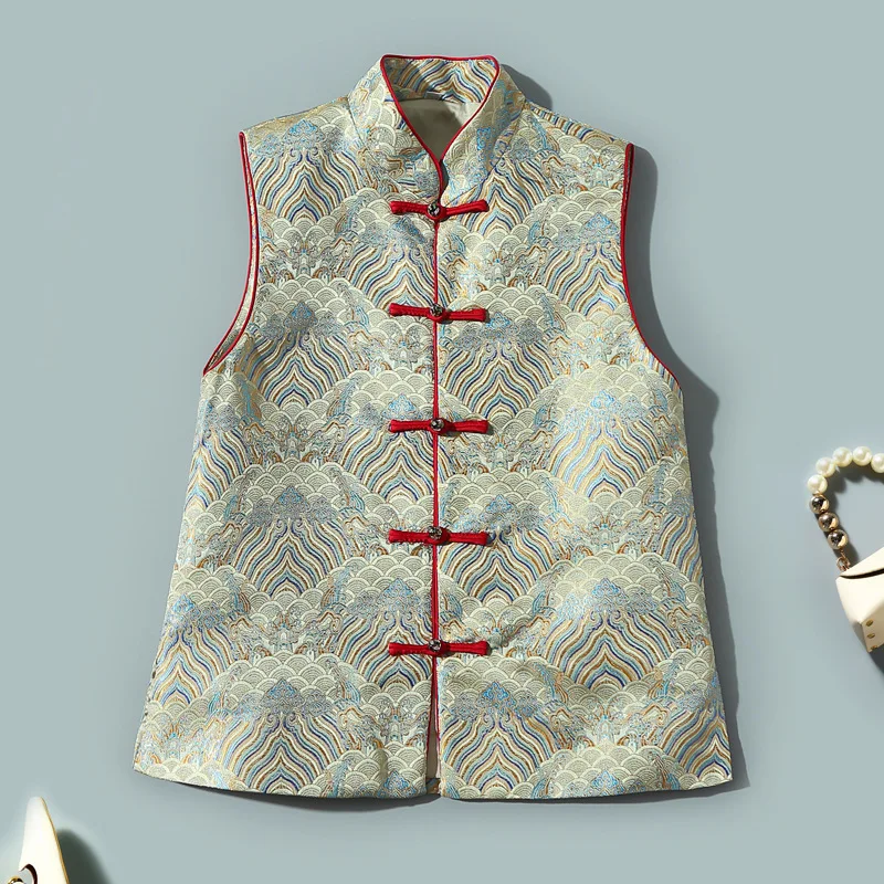 H.RONG.X 2022 Spring New Chinese Cheongsam Tops Retro Auspicious Cloud Elegant Chipao Vest Autumn National Tang Women Qipao Coat
H.RONG.X 2022 Spring New Chinese Cheongsam Tops Retro Auspicious Cloud Elegant Chipao Vest Autumn National Tang Women Qipao Coat