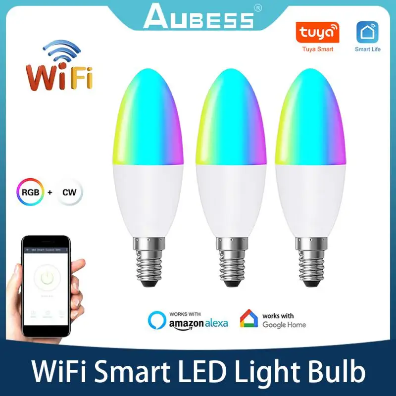 Умная регулируемая светодиодная лампа с Wi-Fi, E14, 5 Вт
Умная регулируемая светодиодная лампа с Wi-Fi, E14, 5 Вт