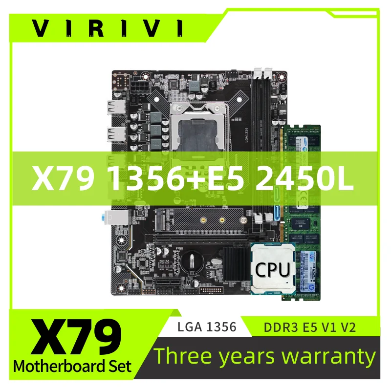 VIRIVI X79 1356 DDR3 Motherboard Set With Xeon E5 2450L LGA1356CPU*1 match DDR3 server memory
VIRIVI X79 1356 DDR3 Motherboard Set With Xeon E5 2450L LGA1356CPU*1 match DDR3 server memory