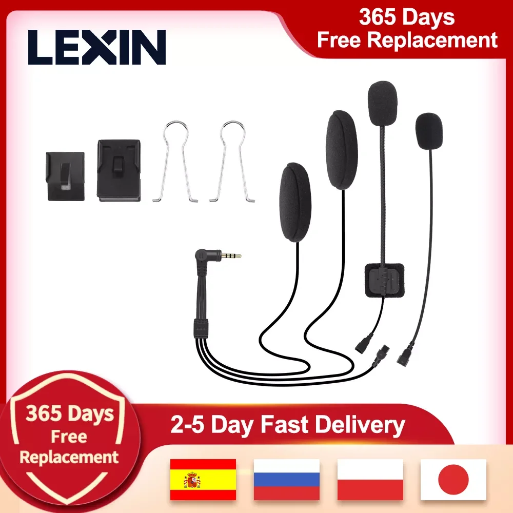 LEXIN LX-B4FM intercom headset&clip set for full/half helmet with High quality and Loud Sound Bluetooth Headphone Jack Plug
LEXIN LX-B4FM intercom headset&clip set for full/half helmet with High quality and Loud Sound Bluetooth Headphone Jack Plug