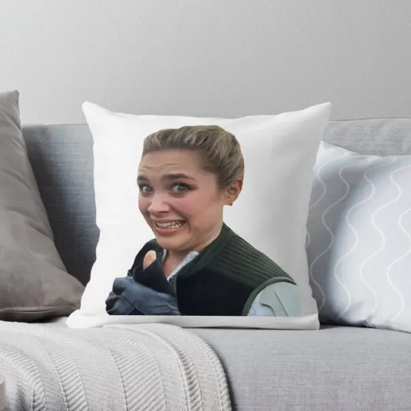 

Florence Pugh Thumbs Up Printing Throw Pillow Cover Fashion Square Home Car Soft Office Sofa Decorative Pillows not include