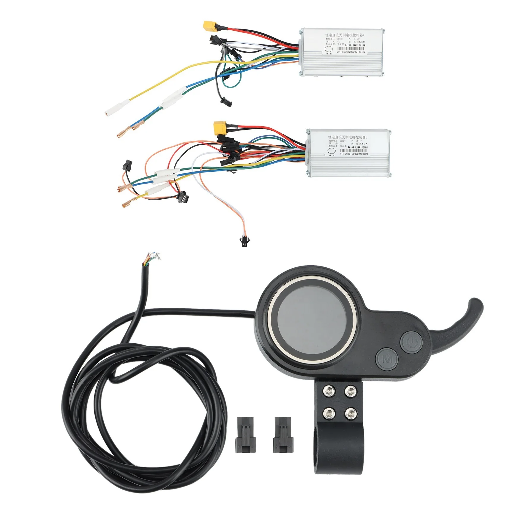 JP Brushless Motor Controller Speed Controller with LCD Display Panel for Electric Bike Scooter,52V 25A 1200-1600W
JP Brushless Motor Controller Speed Controller with LCD Display Panel for Electric Bike Scooter,52V 25A 1200-1600W