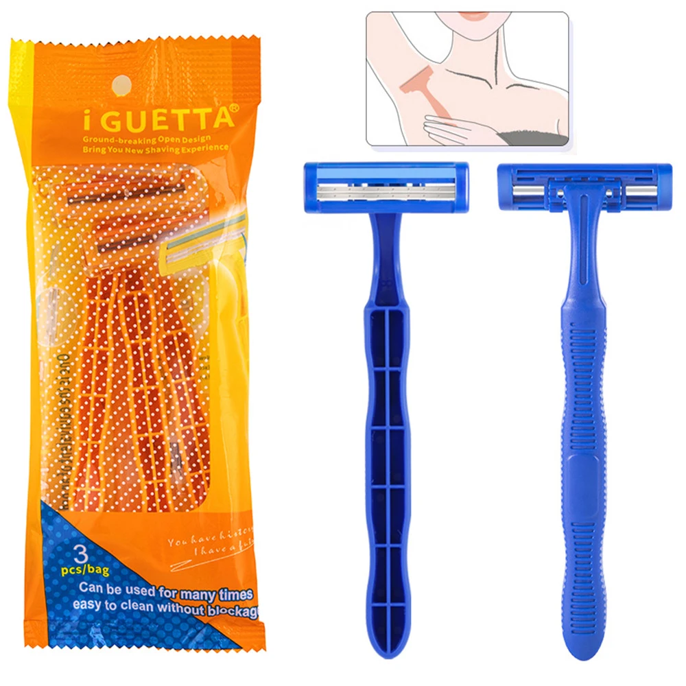 Disposable Bikini Underarm Leg Hair Shaver Women's Hair Removal Brush Two-Layered Stainless Steel Blade Razor Portable Depilator
Disposable Bikini Underarm Leg Hair Shaver Women's Hair Removal Brush Two-Layered Stainless Steel Blade Razor Portable Depilator