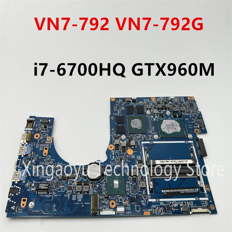 

Original For ACER VN7-792 VN7-792G Laptop Motherboard 14307-1M 448.06A12.001M i7-6700HQ GTX960M 2G DDR4 Test OK