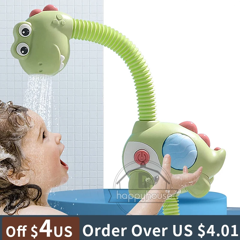 

Детские Игрушки для ванны, Электрический динозавр на присоске, Игрушки для ванны, распылитель воды, игрушки для детей, душ, бассейн, ванна, игрушка, спринклер, детская игрушка
