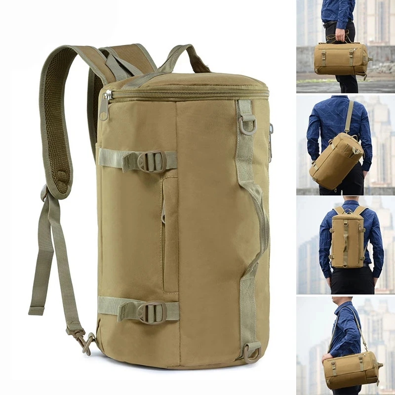 Men Military Backpack Army Tactical Bag Travel Climbing Handbag Outdoor Canvas Foldable Bucket Cylinder Shoulder Pack Sports
Men Military Backpack Army Tactical Bag Travel Climbing Handbag Outdoor Canvas Foldable Bucket Cylinder Shoulder Pack Sports