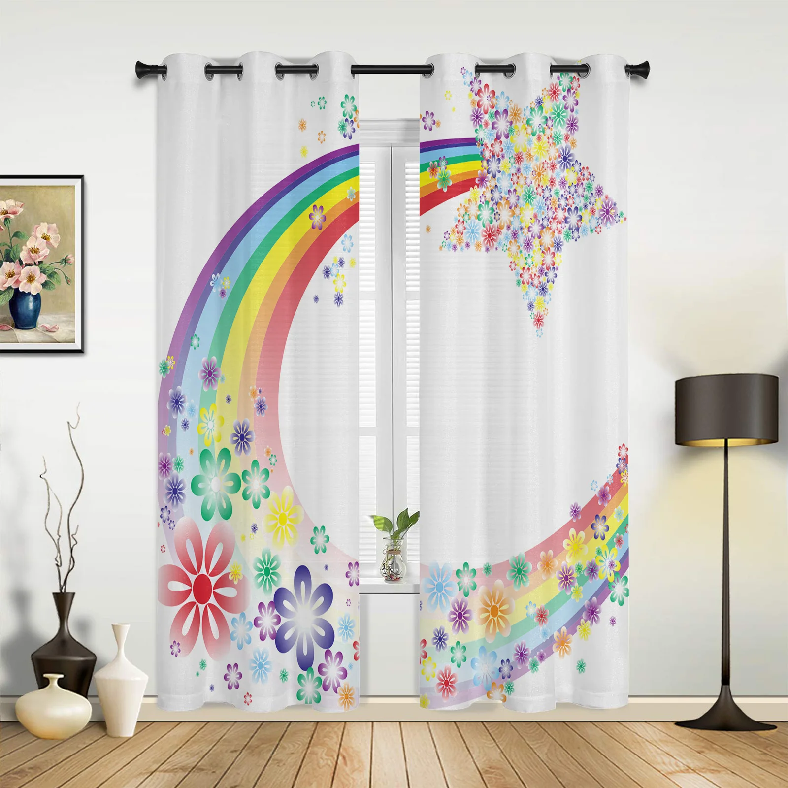 Cartoon Rainbow Star Flower Curtains for Bedroom Living Room Drapes Kitchen Children's Room Window Curtain Modern Home Decor
Cartoon Rainbow Star Flower Curtains for Bedroom Living Room Drapes Kitchen Children's Room Window Curtain Modern Home Decor