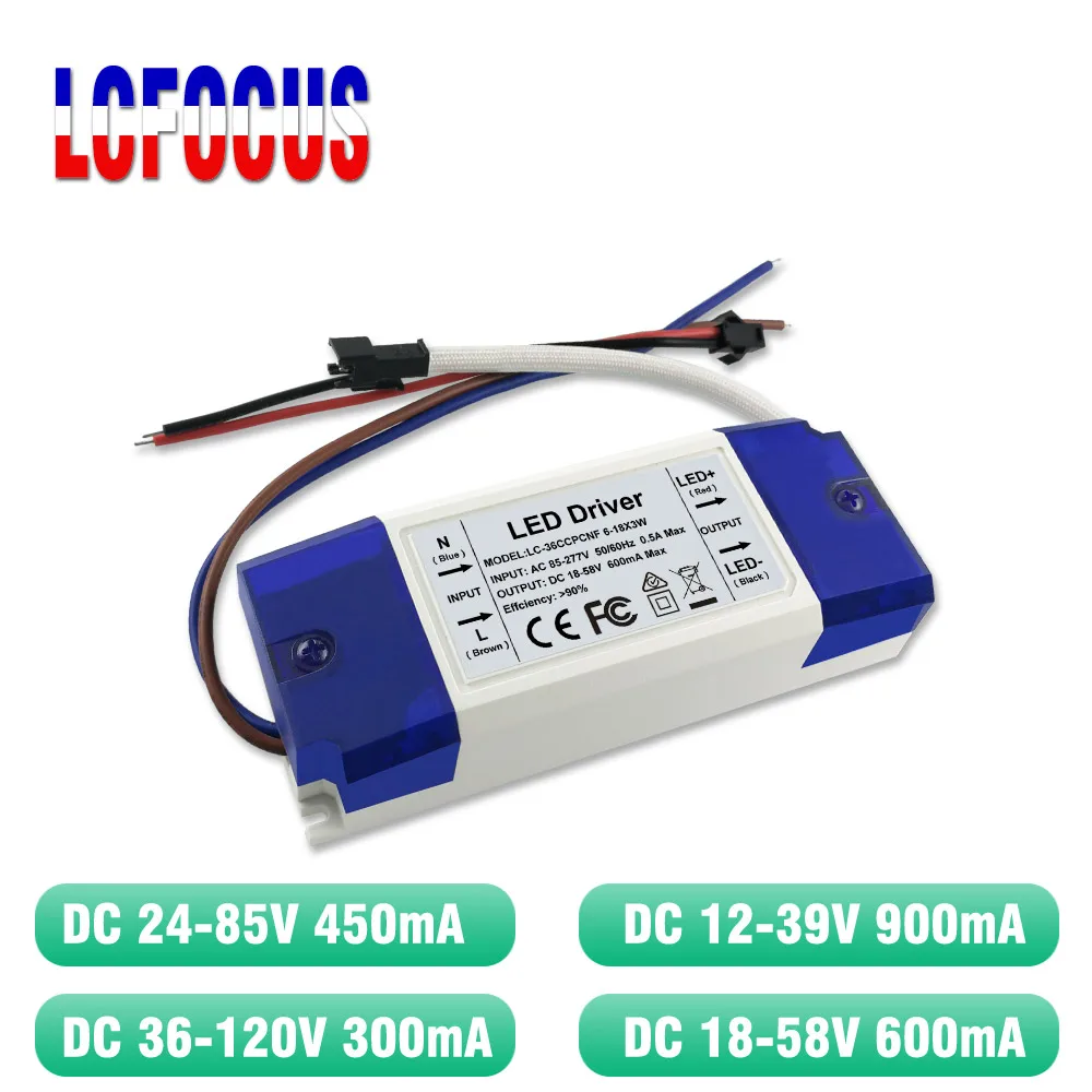 LED Driver 1W 3W 5W 12W 18W 24W 30W 300mA 450mA 600mA 900mA Lighting Transformers Power Supply For DIY Lamp Floodlight Spotlight
LED Driver 1W 3W 5W 12W 18W 24W 30W 300mA 450mA 600mA 900mA Lighting Transformers Power Supply For DIY Lamp Floodlight Spotlight